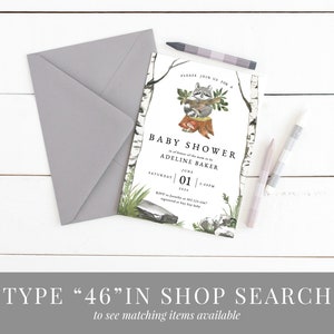 Woodland Creatures Baby Shower Thank You Favor Tag Template, Printable ...