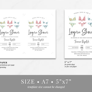 Bridal Lingerie Shower Invitation Template Download, Printable Lingerie ...