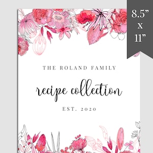 Printable Recipe Binder Template, Printable Recipe Organizer, Recipe Book Template, Editable Recipe Card, Printable Cookbook Template, RB-08