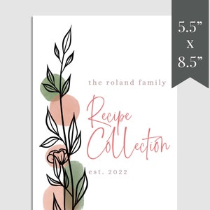 Bullet Journal Mini classeur de livre de recettes modèle, téléchargement immédiat, livre de recettes de famille imprimable téléchargement, reliure de recette demi-taille MRB-62