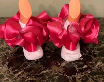 Brede lint Ruffle sokken