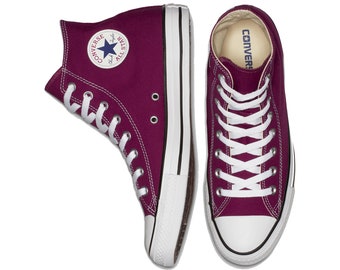 maroon converse high tops womens