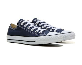 converse navy low