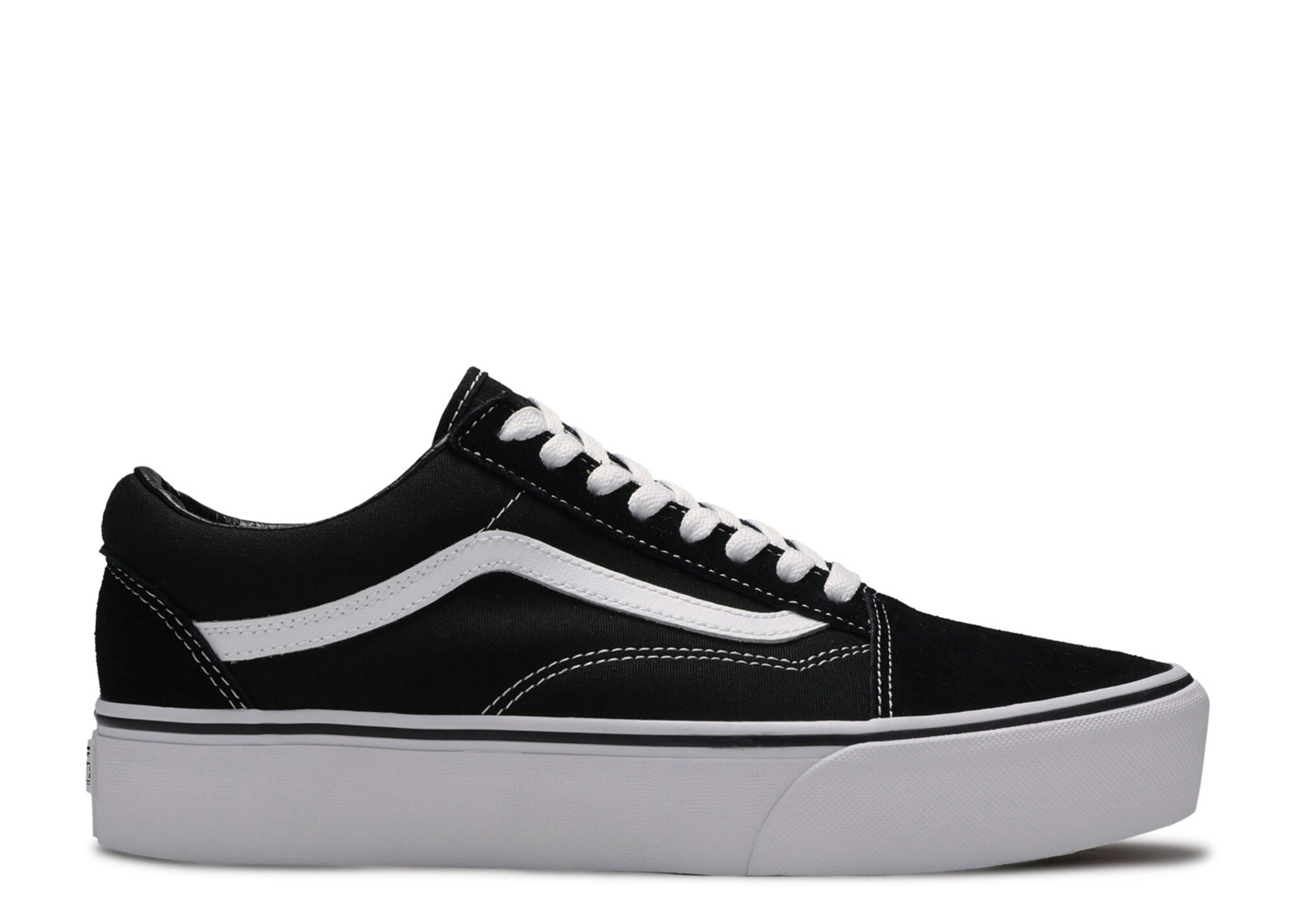 Vans Adult Unisex Old Skool Platform Shoes Black/White Etsy