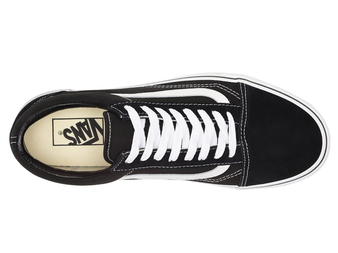 Vans Adult Unisex Old Skool Skate Casual Shoes Blanco/Negro Etsy
