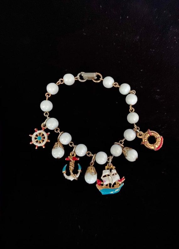 Vintage nautical charm bracelet