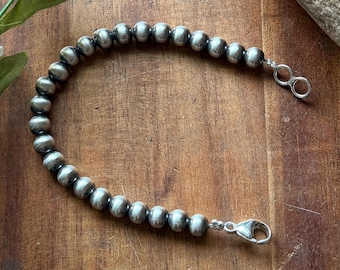 Necklace Chain Extender Sterling Silver Pearls Bead 6mm 6 Inch