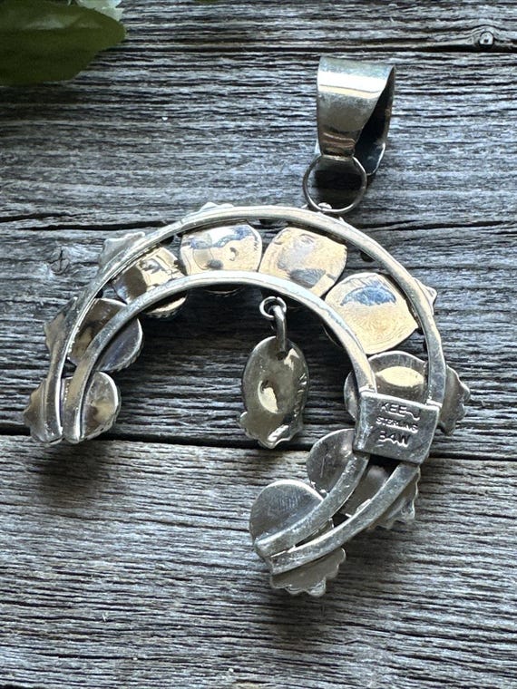 Navajo Sterling Silver Turquoise Naja Pendant. Kee J - Etsy Hong Kong