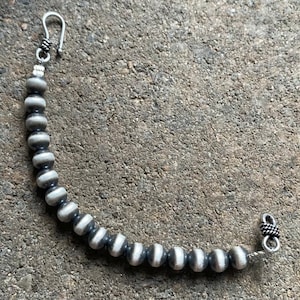 Kettingverlenger sterlingzilver parels kraal 6 mm 4 inch