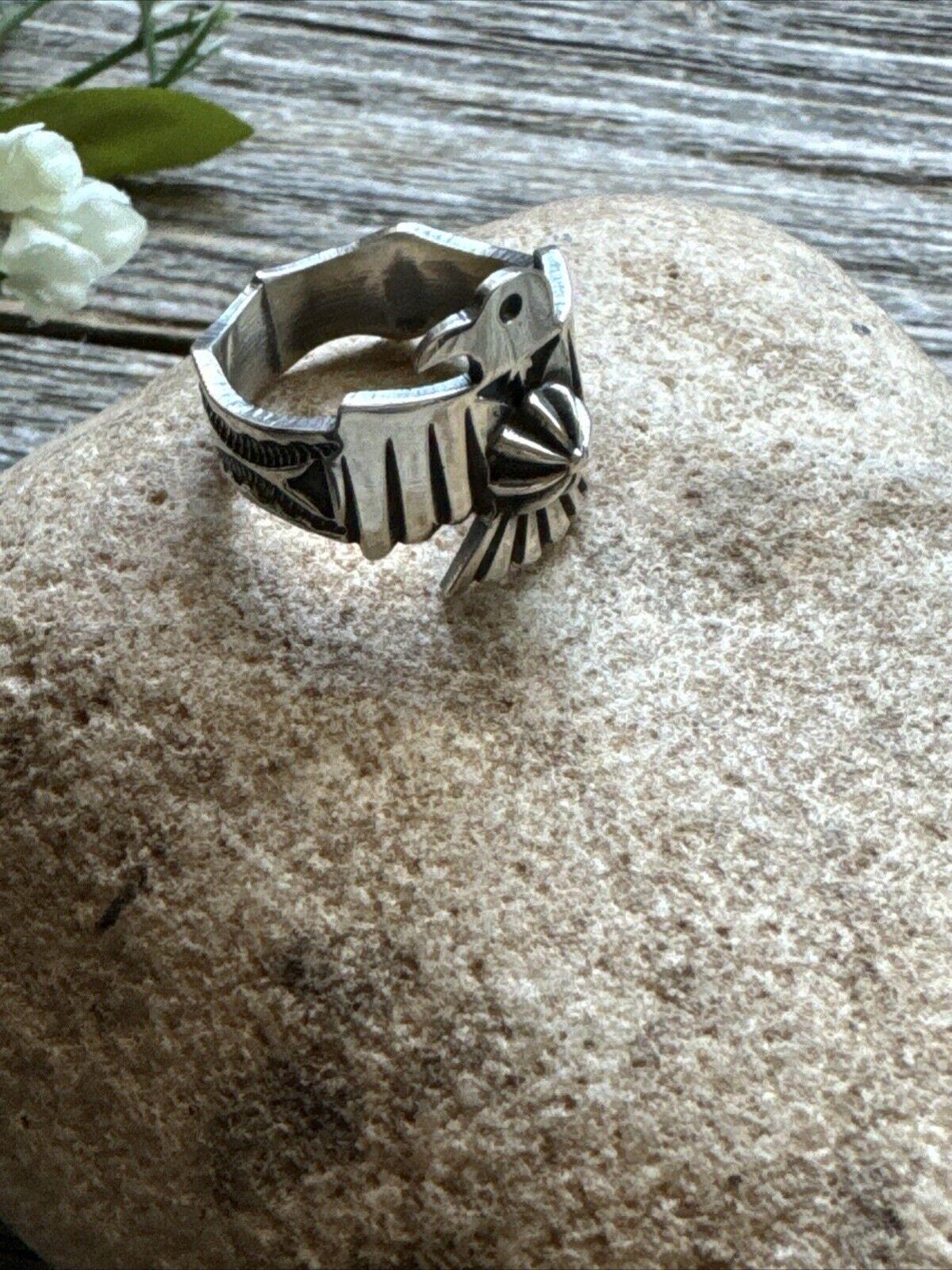 Sunshine Reeves 925 Sterling Silver Thunderbird Stamped Ring