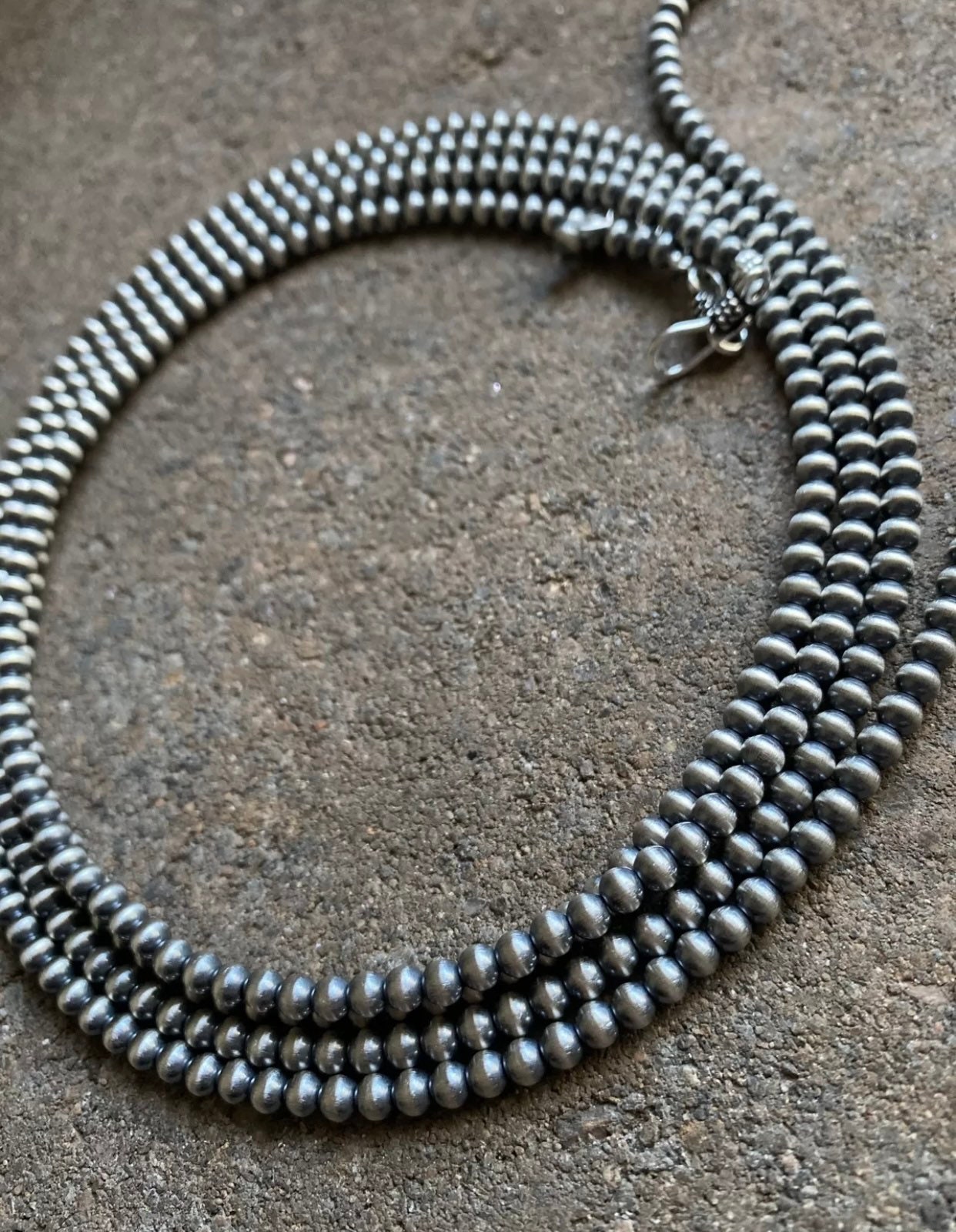 Sterling Silver 4mm 60 Inch Pearls Bead Necklace - Etsy Israel