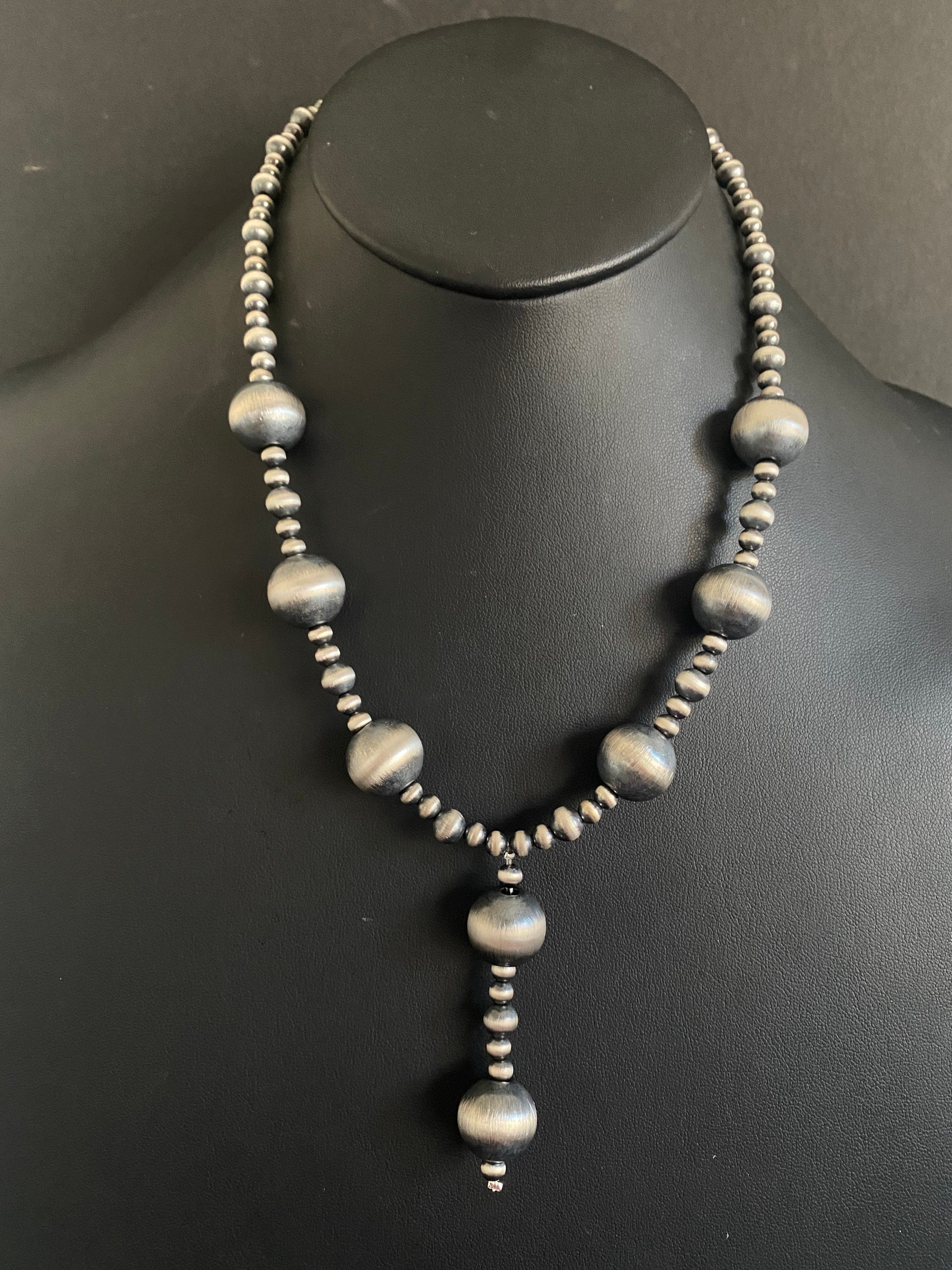 Sterling Silver Graduated Navajo Pearls Bead Necklace 26 Inch. | Etsy