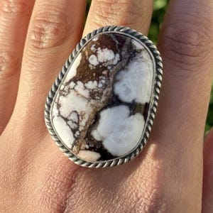 Mens Navajo 925 Sterling Silver Wild Horse Handmade Ring Size 14 Signed