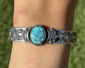 アクセサリー Navajo Gary Reeves Turquoise Bangle Gary Reeves Sterling Navajo Bracelet With Turquoise - Etsy