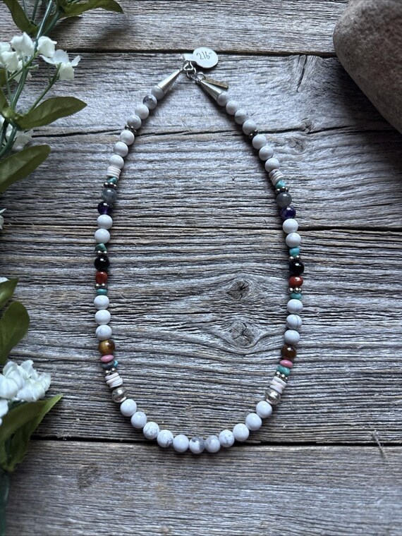Tommy Rosita Singer T R Sterling Silver Multi Stone Choker Bead