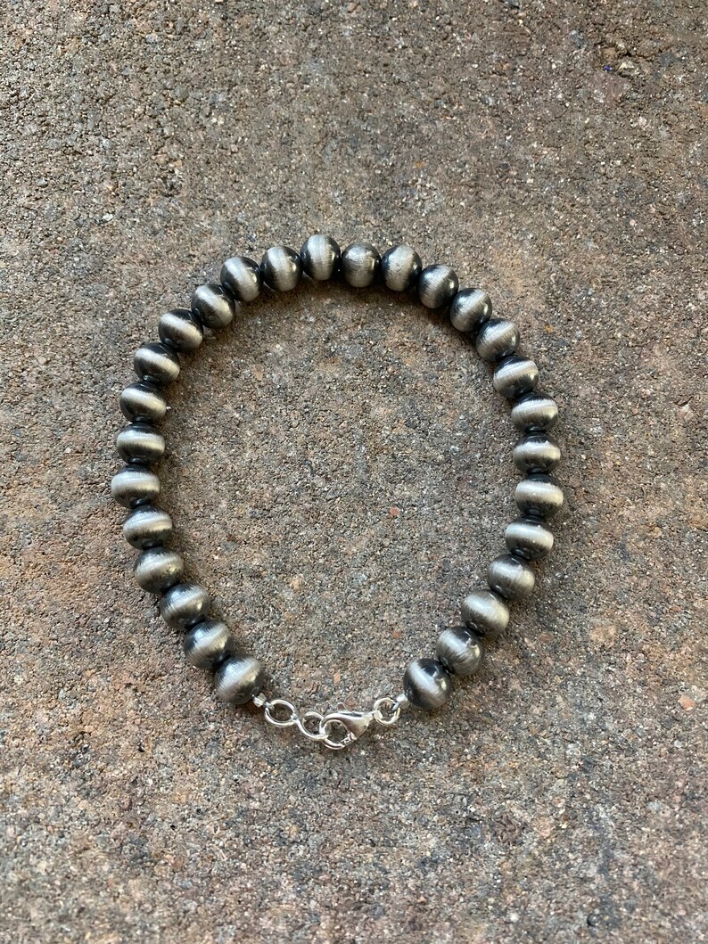 7mm Sterling Silver Bead Strand