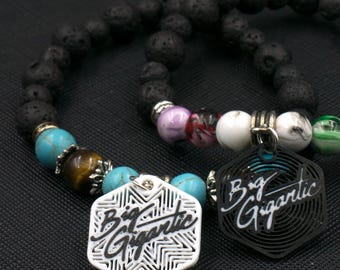 Six (6) Custom Big Gigantic Charms (2 Sided) - Tag Charms - Kandi Charms - 3D Printed