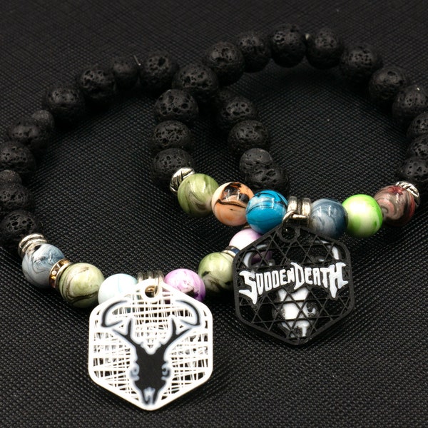 Six (6) Custom Svdden Death Charms (2 Sided) - Tag Charms - Kandi Charms - 3D Printed