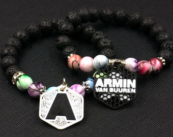 Six (6) Custom Armin Van Buuren Charms (2 Sided) - Tag Charms - Kandi Charms - 3D Printed