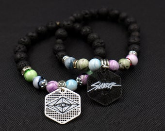 Six (6) Custom Slander Charms (2 Sided) - Tag Charms - Kandi Charms - 3D Printed