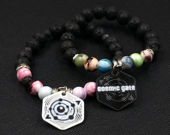 Six (6) Custom Cosmic Gate Charms (2 Sided) - Tag Charms - Kandi Charms - 3D Printed