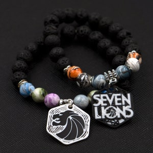 Six (6) Custom Seven Lions Charms (2 Sided) - Tag Charms - Kandi Charms - 3D Printed