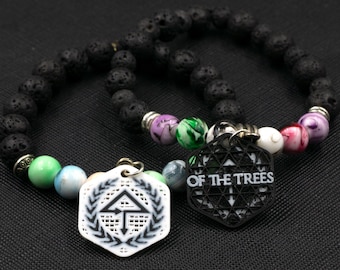 Six (6) Custom Of The Trees Charms (2 Sided) - Tag Charms - Kandi Charms - 3D Printed