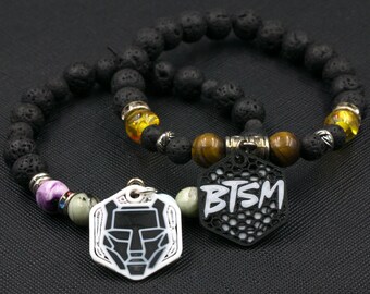 Six (6) Custom BTSM Charms (2 Sided) - Tag Charms - Kandi Charms - 3D Printed