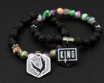 Six (6) Custom Sullivan King Charms (2 Sided) - Tag Charms - Kandi Charms - 3D Printed