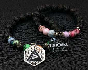 Six (6) Custom Tritonal Charms (2 Sided) - Tag Charms - Kandi Charms - 3D Printed