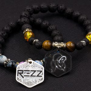 Six (6) Custom Rezz Charms (2 Sided) - Tag Charms - Kandi Charms - 3D Printed