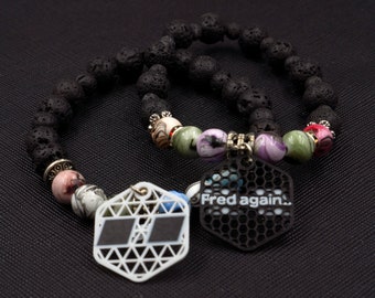 Six (6) Custom Fred Again Charms (2 Sided) - Tag Charms - Kandi Charms - 3D Printed