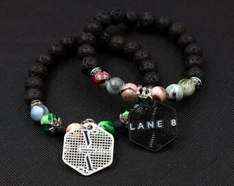 Six (6) Custom Lane 8 Charms (2 Sided) - Tag Charms - Kandi Charms - 3D Printed