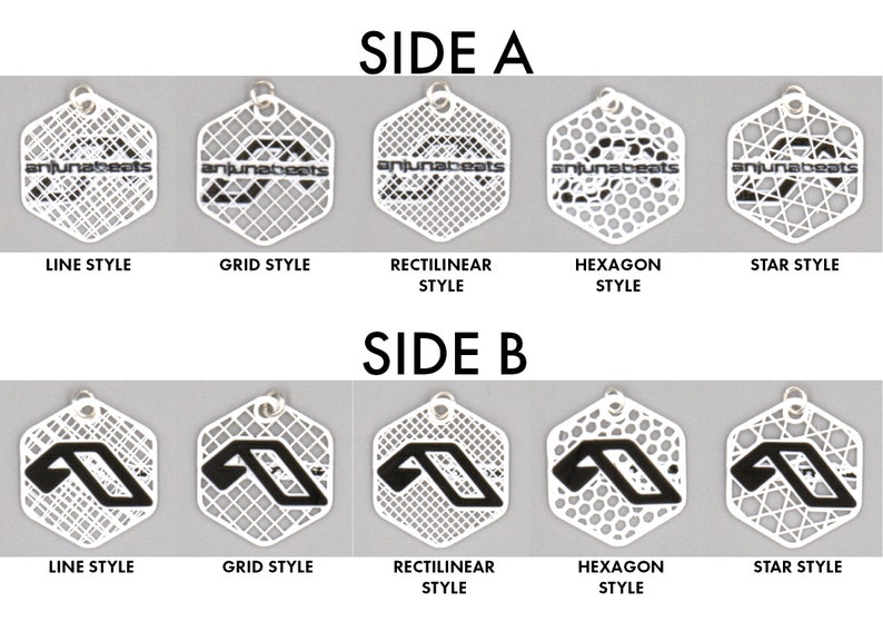 Six - Tag Charms Kandi Charms Custom Anjunabeats Charms 2 Sided 3D Printed 6
