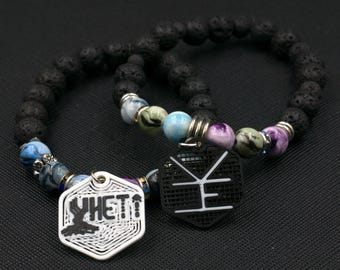 Six (6) Custom Yheti Charms (2 Sided) - Tag Charms - Kandi Charms - 3D Printed