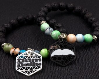 Six (6) Custom Dom Dolla Charms (2 Sided) - Tag Charms - Kandi Charms - 3D Printed