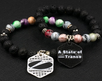 Six (6) Custom A State of Trance Charms (2 Sided) - Tag Charms - Kandi Charms - 3D Printed