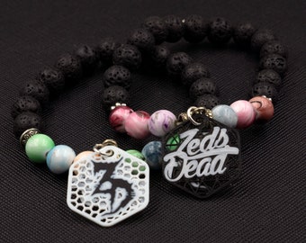 Six (6) Custom Zeds Dead Charms (2 Sided) - Tag Charms - Kandi Charms - 3D Printed