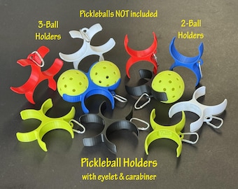 Holder for Pickleball Balls, Baseballs, or Softballs | 2-piece or 3-piece ball holders | Does NOT include balls