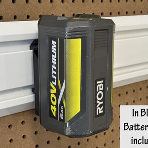 Ryobi 40v Battery Holder for Gladiator GearWall or GearTrack for  Garage or Shop tool storage organization