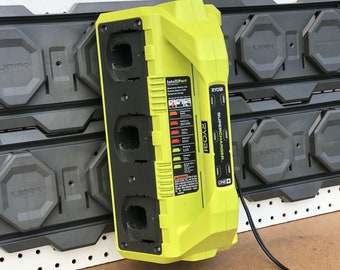 Stor Ryobi-laddningshållare för Ryobi Link Wall Rail-garageverktygsförvaring