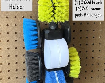 Holder for Ryobi 11-piece Scrubber Accessories A95SPBK223 - Garage or Workshop Organization - Scrubber Accessories NOT Included