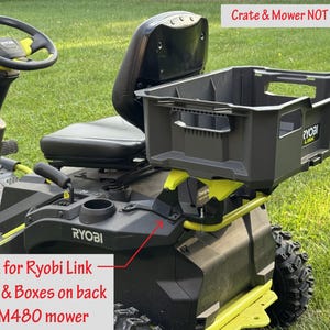 Rack for Ryobi Link Crates & Boxes on back of RM480e(x) 38" Mowers - Crates Boxes and Mower NOT Included