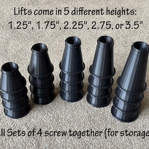 Card table leg lift (or riser). Raise legs to match dining table furniture. 4 pack holiday, wedding, birthday, Christmas party planning