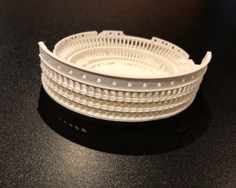 Ancient Rome Italy Colosseum / Coliseum 3D Printed PLA Plastic Model  4.5”x3.75”x1.5” tall. Architecture, design, travel