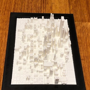 Philadelphia model 8”x6” 3D printed. Modern cityscape skyline architecture Philly Pennsylvania buildings