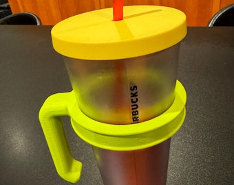 Ryobi green or other color handle for Yeti 20 oz Rambler tumbler drink bottle. Also fits on Starbucks 24oz and Hydroflask 12 oz.