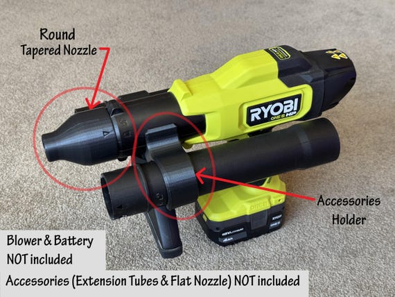 Accessories Holder and Tapered Nozzle for Ryobi 18v Compact Blower PSBLB01 Blower NOT Included PLEASE Read Description Etsy Australia