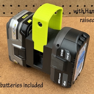 2-Batterien für Ryobi One+ 18v Batterien | Batterie Schutz & Träger | Werkstatt, Laden oder Manhöhle Organisation
