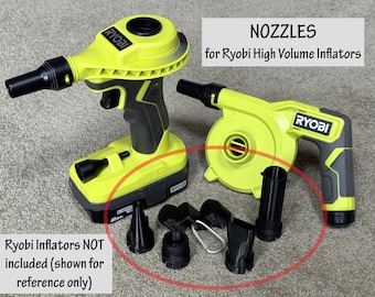 Nozzles for Ryobi High Volume Inflators | Sold Individually or as a Set | Ryobi Inflators NOT included